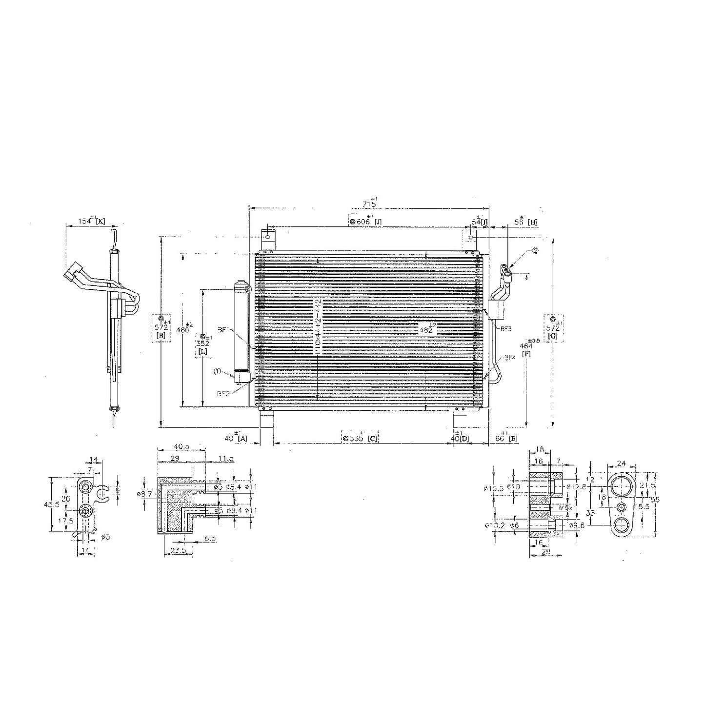 Replacement A/C Condenser Stock Repair Part - CND4201 (See compatibility Chart)