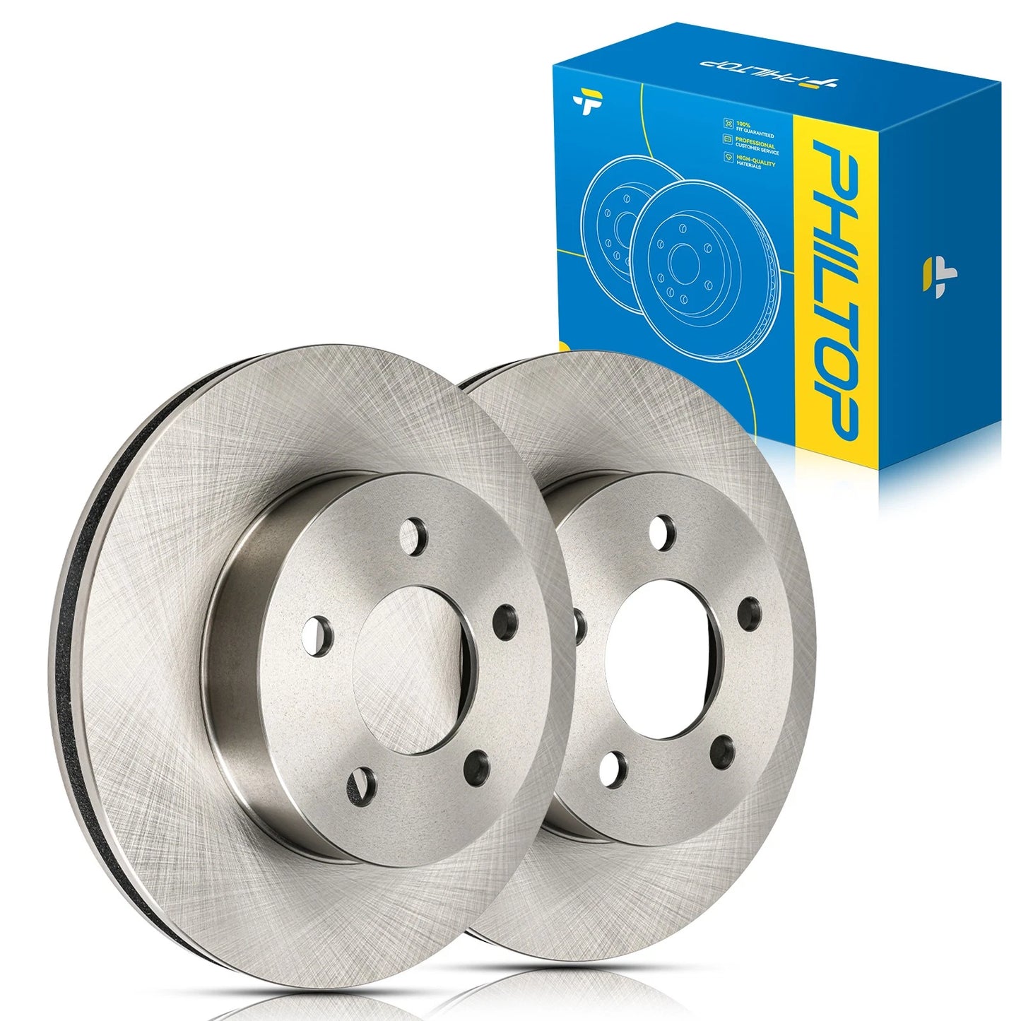 2x Front Vented Disc Brake Rotors for Jeep Liberty (2002–2007)