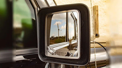 2pc Brushed Stainless Steel Side View Mirror Trim for 2007-2018 Jeep Wrangler