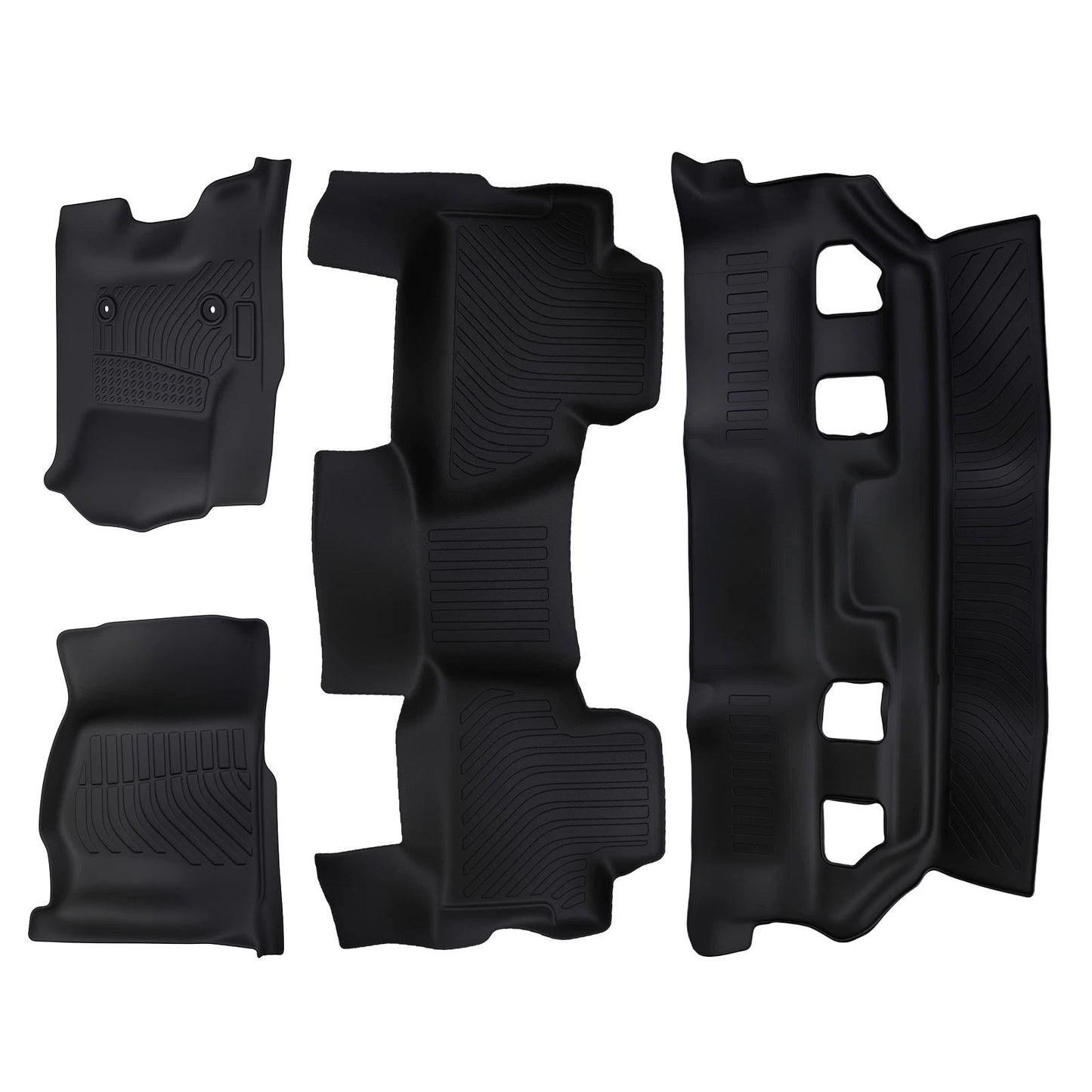 All-Weather Black Floor Mat Set for Chevrolet Tahoe/GMC Yukon (2015–2020)