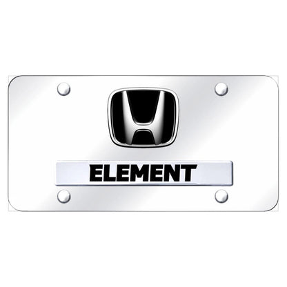 Dual Chrome on Chrome License Plate - Officially Licensed for Honda Element
