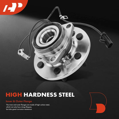 2X Front Wheel Bearing & Hub for Chevy Tahoe GMC Yukon (1995–2000) 4WD