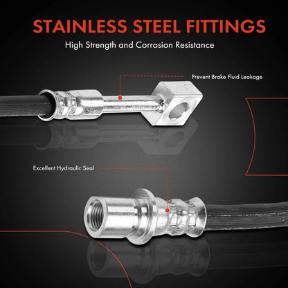 2X Front Brake Hydraulic Hose for Chevrolet Camaro (2015)