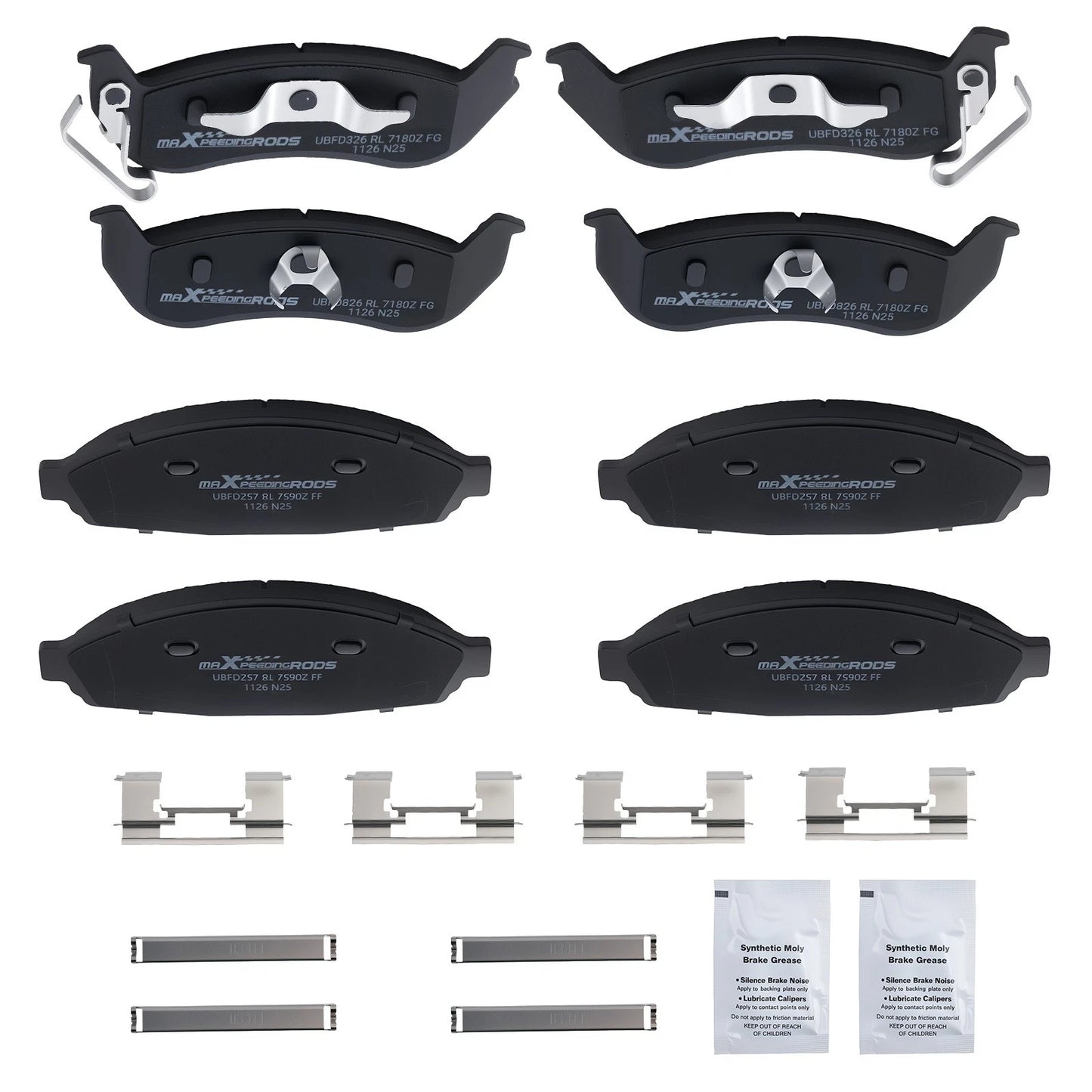 Front Rear Ceramic Brake Pads Set for Lincoln Town Car and Grand Marquis (1979–1983)