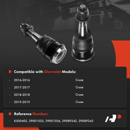 2X Front Lower Side Ball Joint for Chevrolet Cruze (2016–2019)