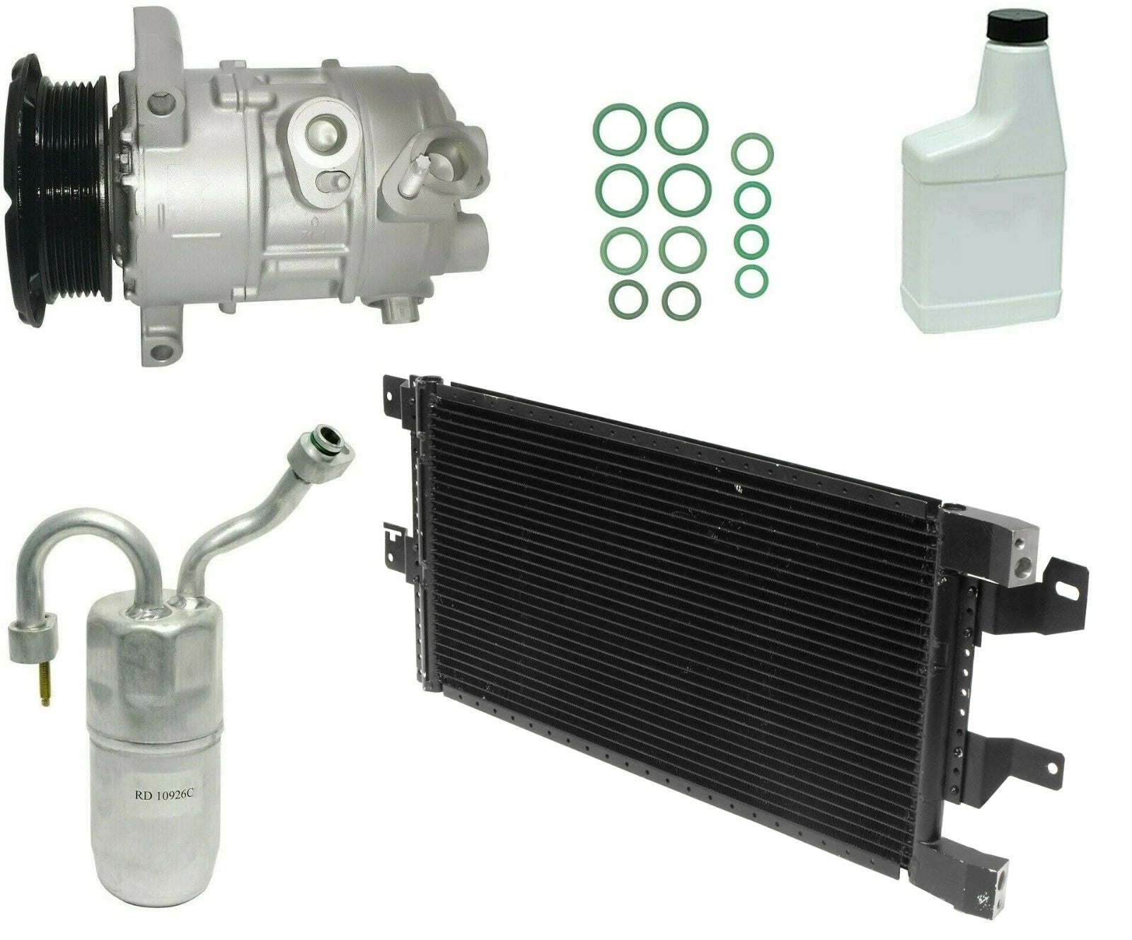 AC Compressor Kit with Condenser Replacement for Toyota Hilux (2016–2020)