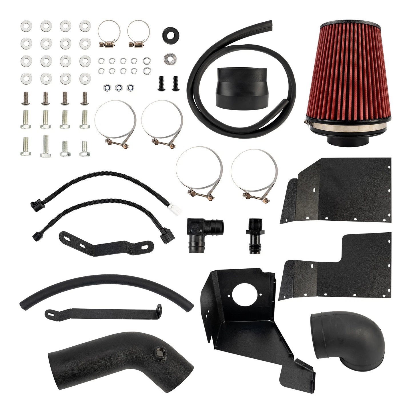 Cold Air Intake Red Tube and Heat Shield for Ram 1500 (2009–2018, 2019–2024)