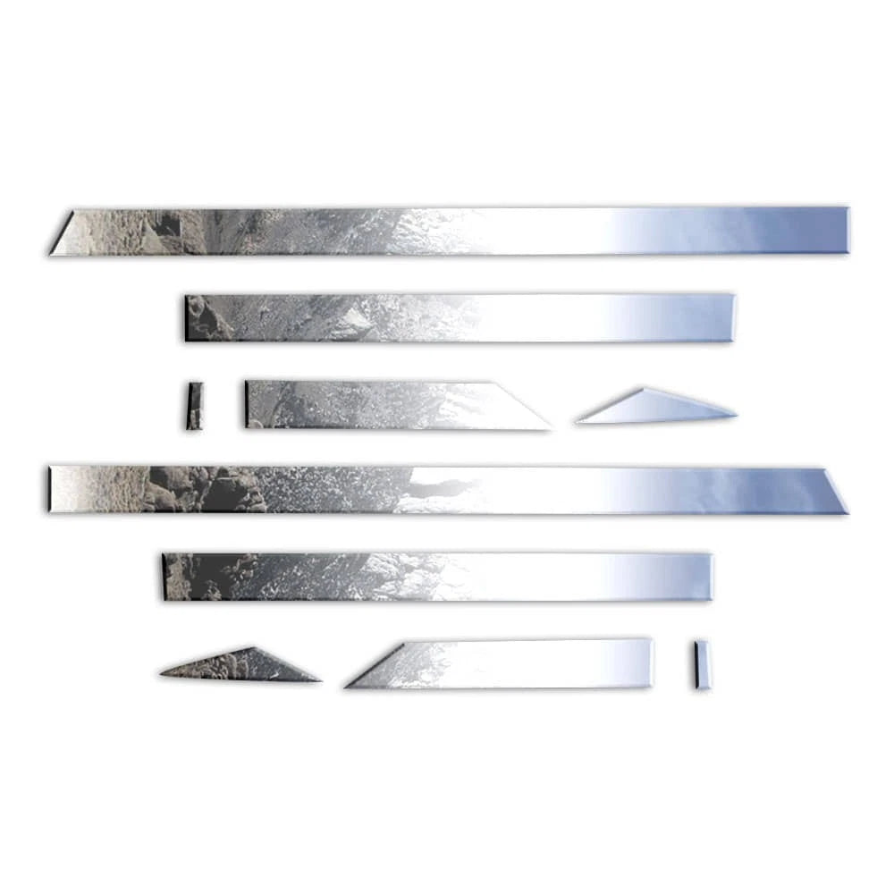 Diamond Grade 10pc 2 1/4" Accent Trim for 14-18 Chevy Silverado Dbl Cab 6.8' Bed