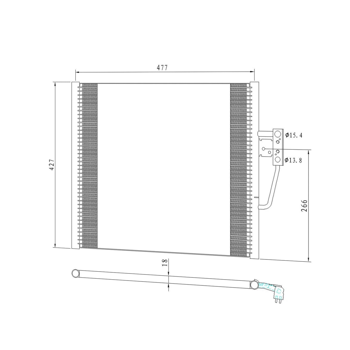 A/C Condenser Replacement Repair Part for BMW 5 Series (1998–2003)