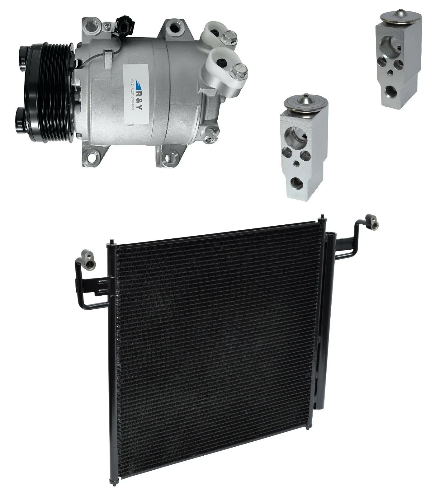 AC Compressor Kit With Condenser Replacement for Infiniti QX56 (2008–2010)