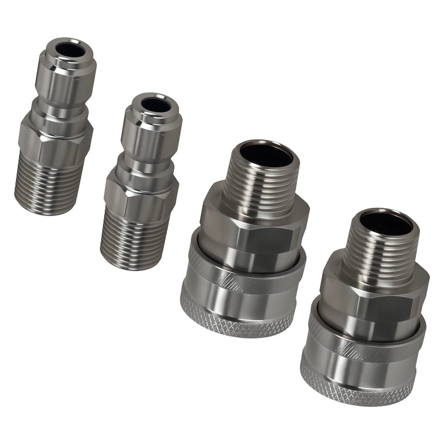 3/8" NPT Pressure Washer Adapter Quick Connect Socket Plug for Stainless (4 Pack)