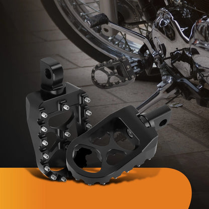 CNC Wide Foot Pegs for Harley Dyna (1993–2017) & Sportster 883 (2009–2017)