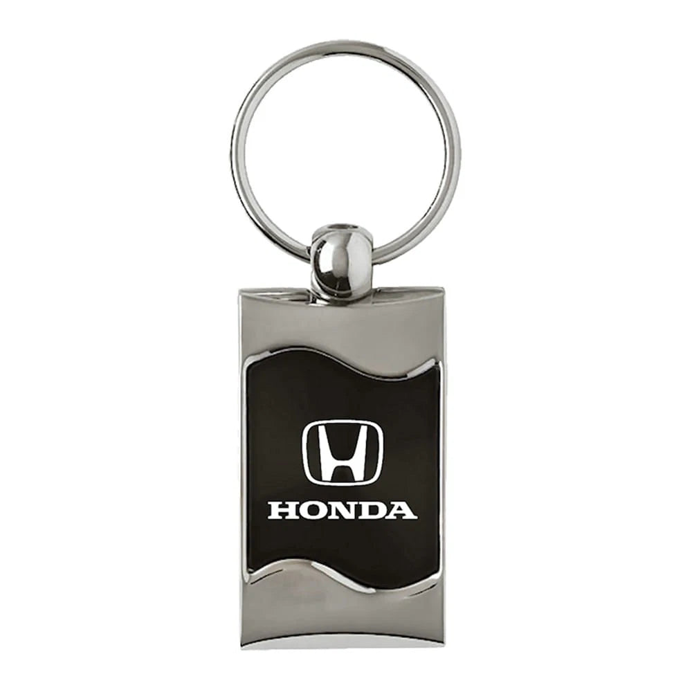 Black Rectangular Wave Keychain - Officially Licensed for Honda