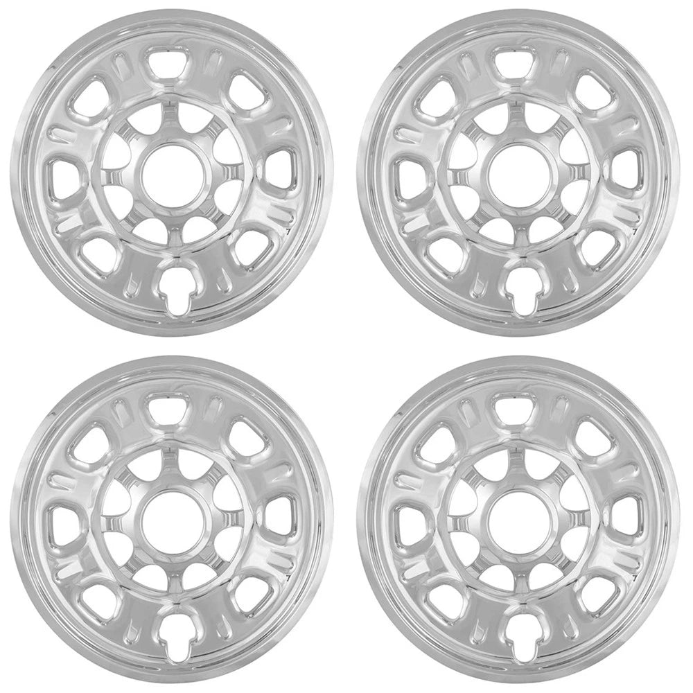 4 18" 8 Lug CHROME Wheel Skins Covers Hub Caps for Chevy Silverado 2500 3500 HD