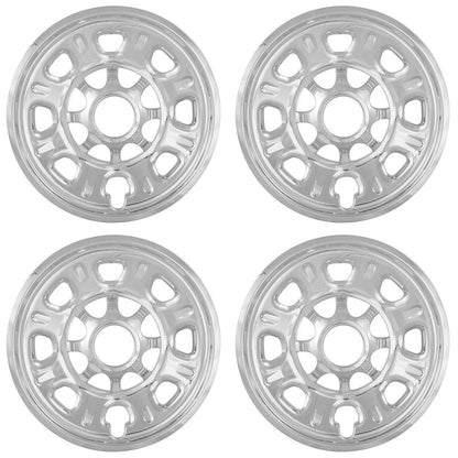 4 18" 8 Lug CHROME Wheel Skins Covers Hub Caps for Chevy Silverado 2500 3500 HD
