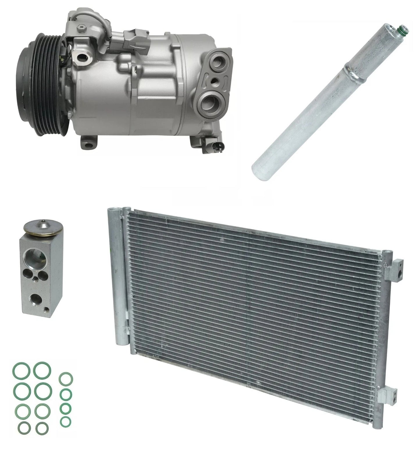 AC Compressor Kit With Condenser for Fiat 500X 2.4L (2016–2018)