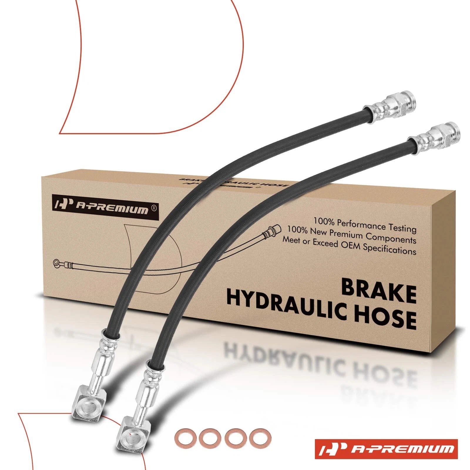 2X Rear Outer Brake Hydraulic Hose for Chevrolet Sonic (2013–2016)