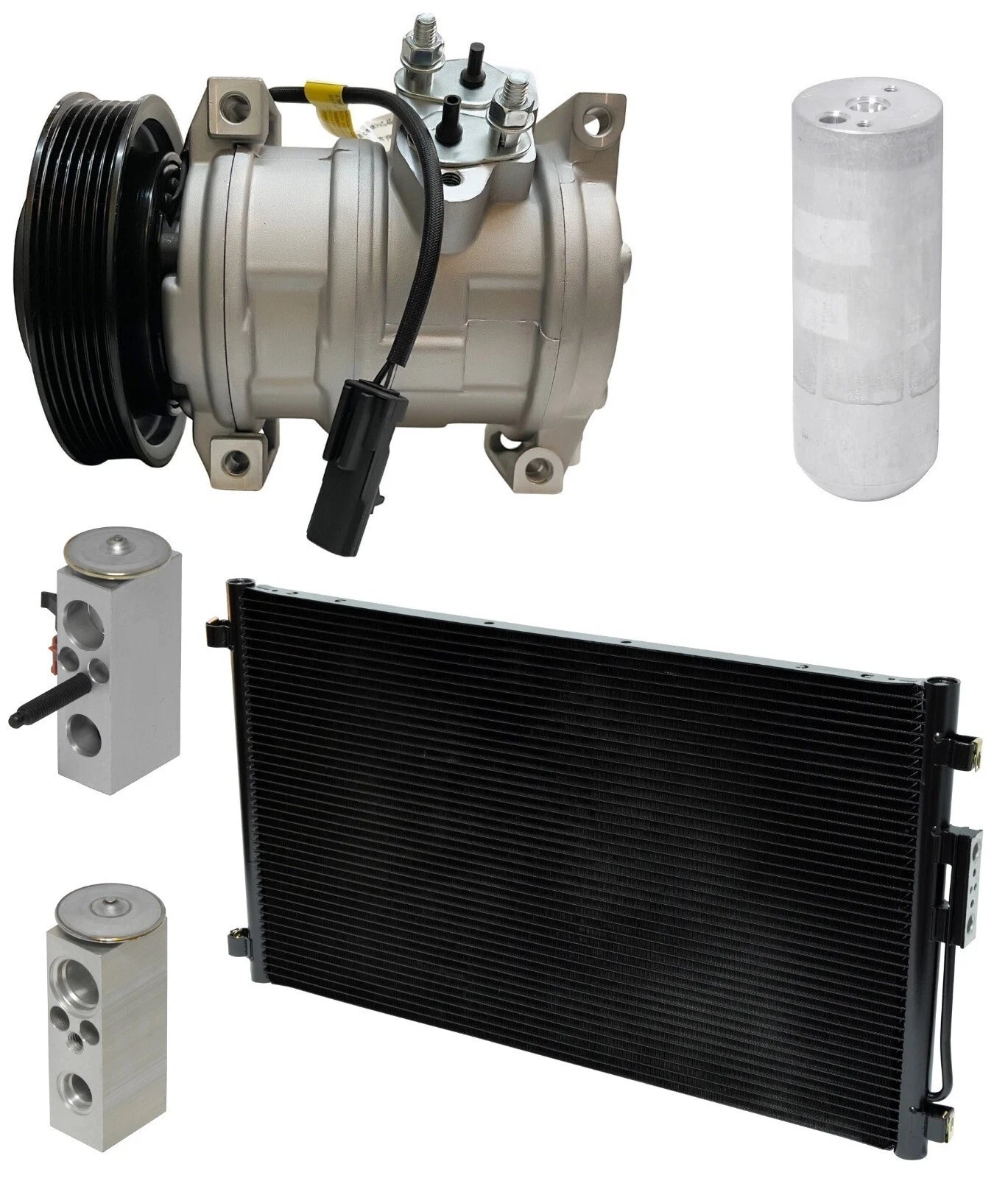 A/C Compressor Kit w Condenser for Chrysler Voyager 2.4L (2003–2007)