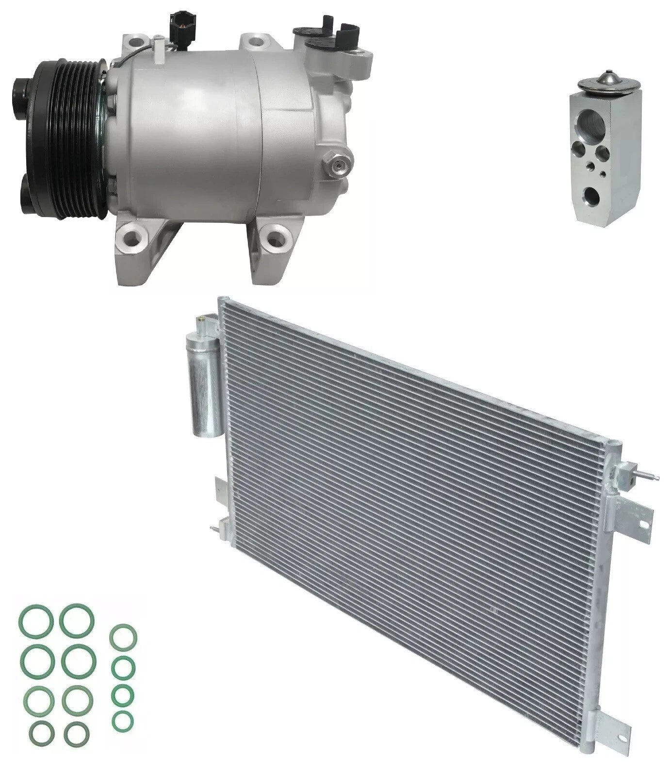 AC Compressor Kit With Condenser Replacement for Nissan NV2500 5.6L (2014–2015)