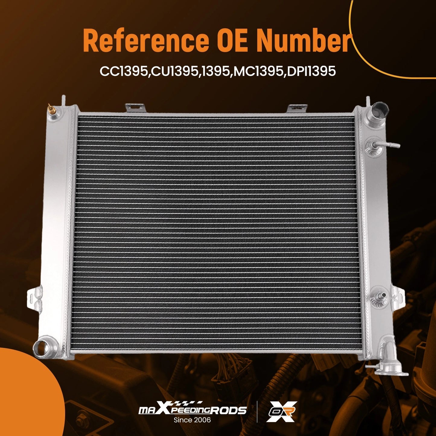 2 Row Aluminum Cooling Radiator for Jeep Grand Cherokee (1993–1998)