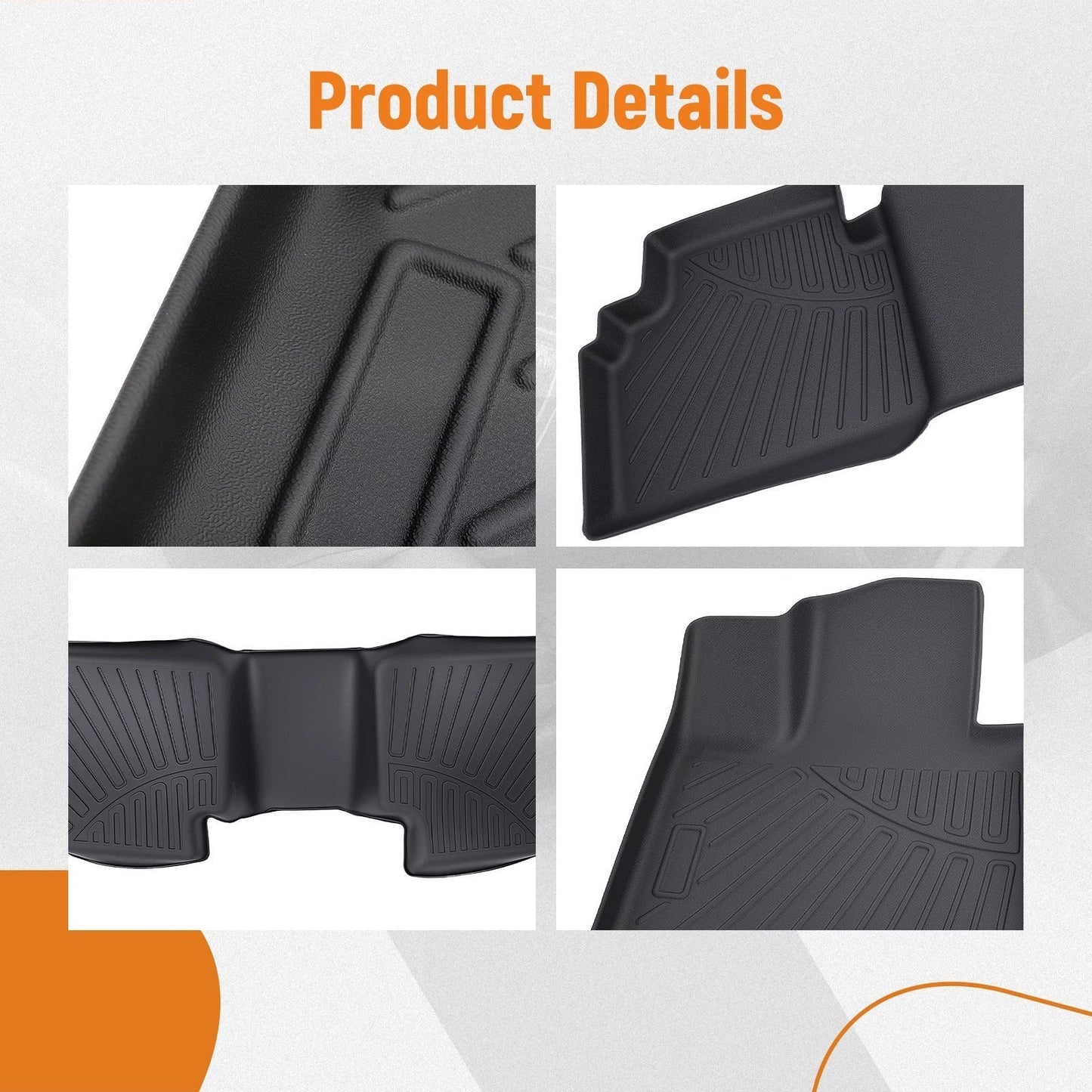 Floor Mats Liners for Hyundai Tucson (2022–2025) TPE Black All-Weather