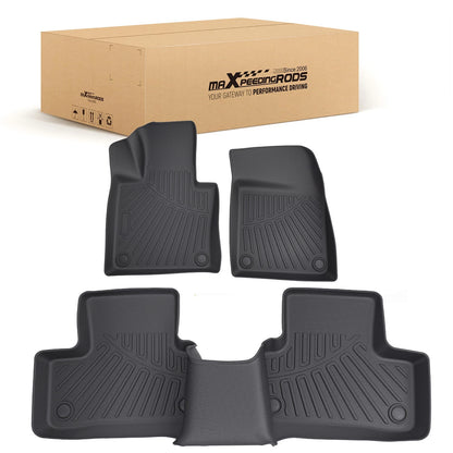 Floor Mats for Volvo XC60 (2018–2025) Black TPE All Weather