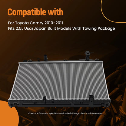Aluminum Engine Radiator for Toyota Camry 2010–2011 2.5L MT (13368)