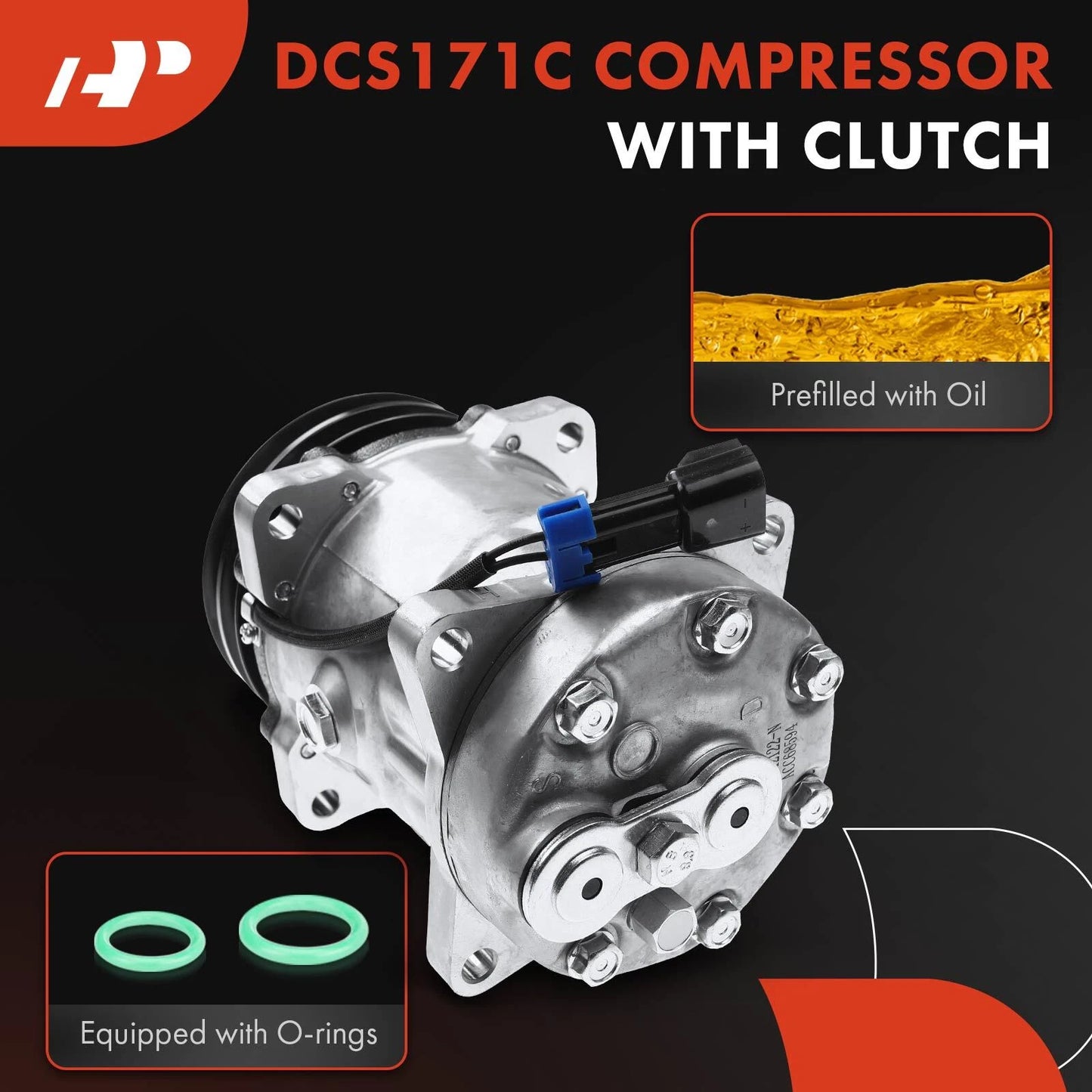 A/C Compressor with Clutch for Chevrolet C6500 C7500 Kodiak (1997–2020)