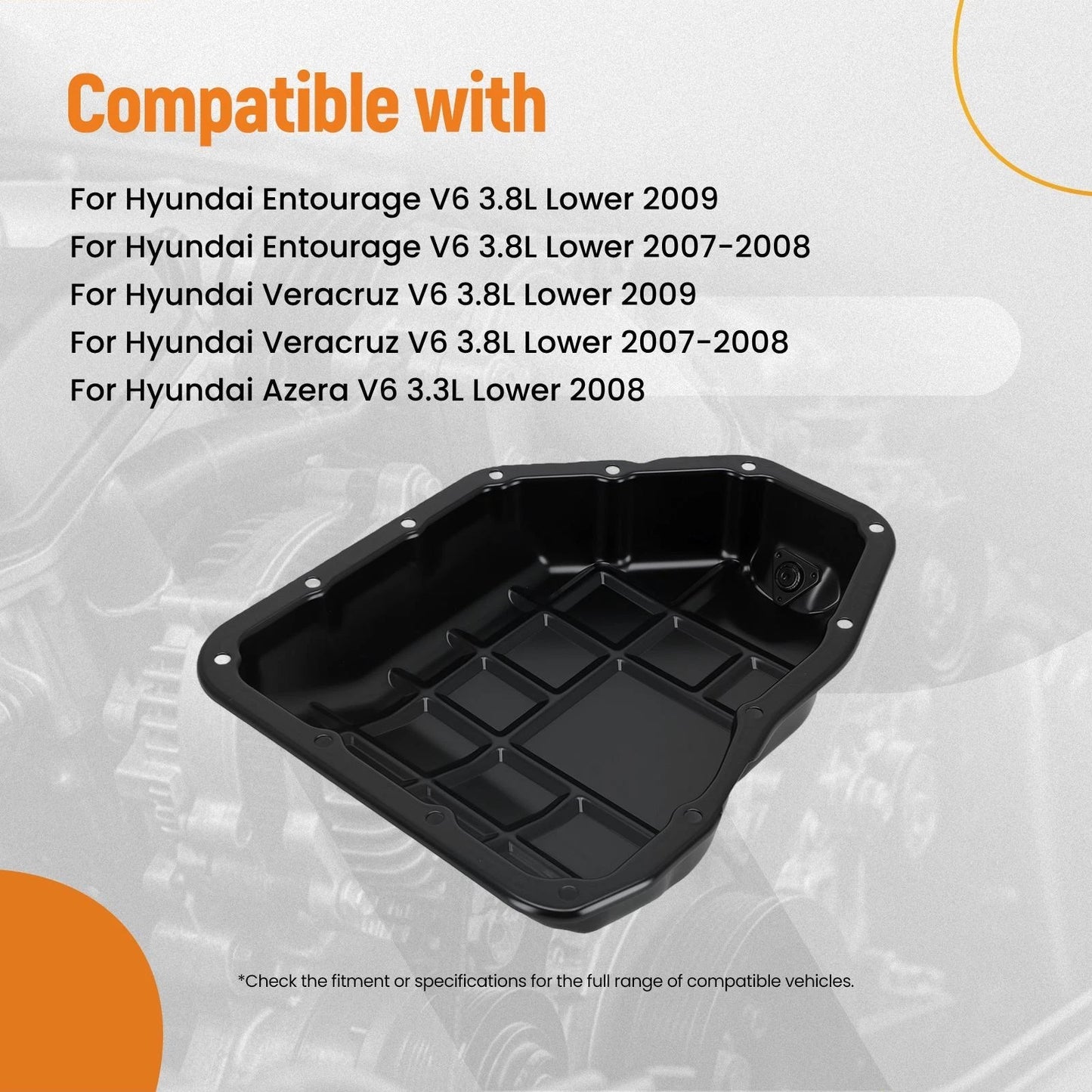 Engine Oil Pan for Hyundai Azera/Sonata V6 3.3L (2006–2008)