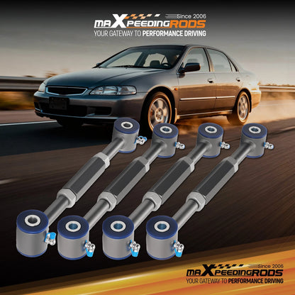 4x Adjustable Rear Camber Toe Arms Kit for Honda Accord (1998–2002)