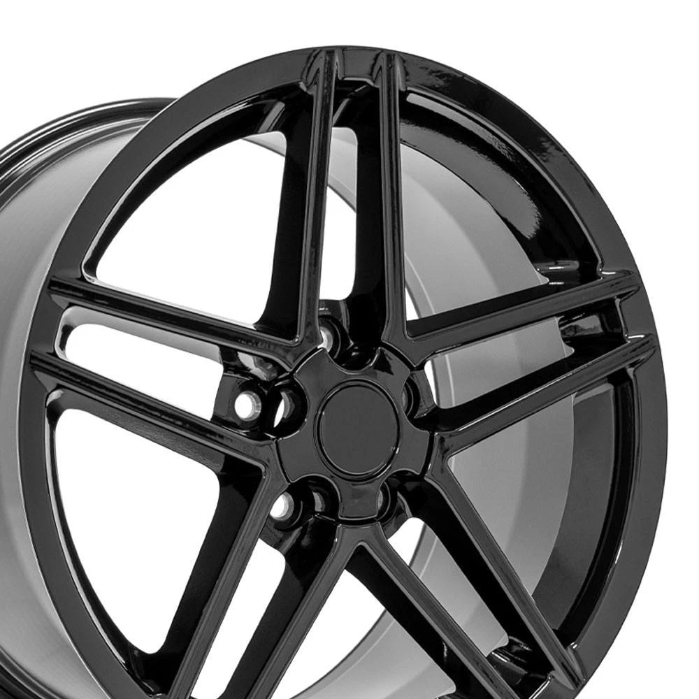 18" Gloss Black Wheel for 1988-2004 Chevy Corvette - RVO4488