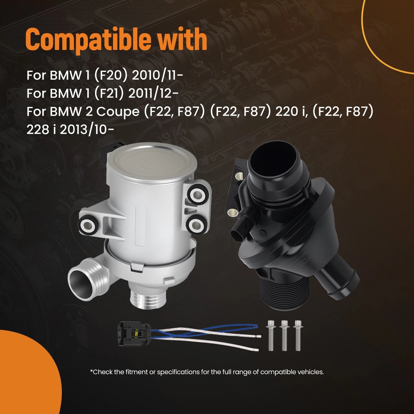 Electric Water Pump With Thermostat for BMW 4 Coupe F32 F82 428i (2013–2019)
