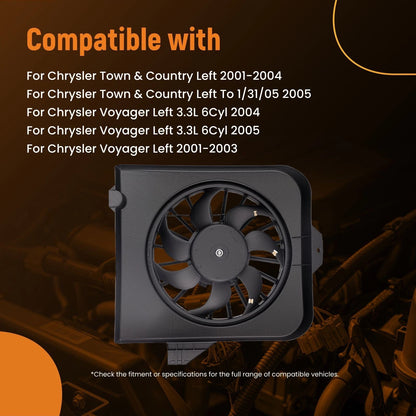 Left Cooling Fan Assembly for Dodge Caravan (2001–2005)