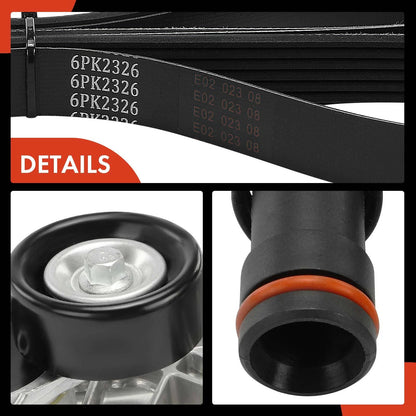 2X Serpentine Belt Drive Component Kit for Buick Lucerne (2006–2008)