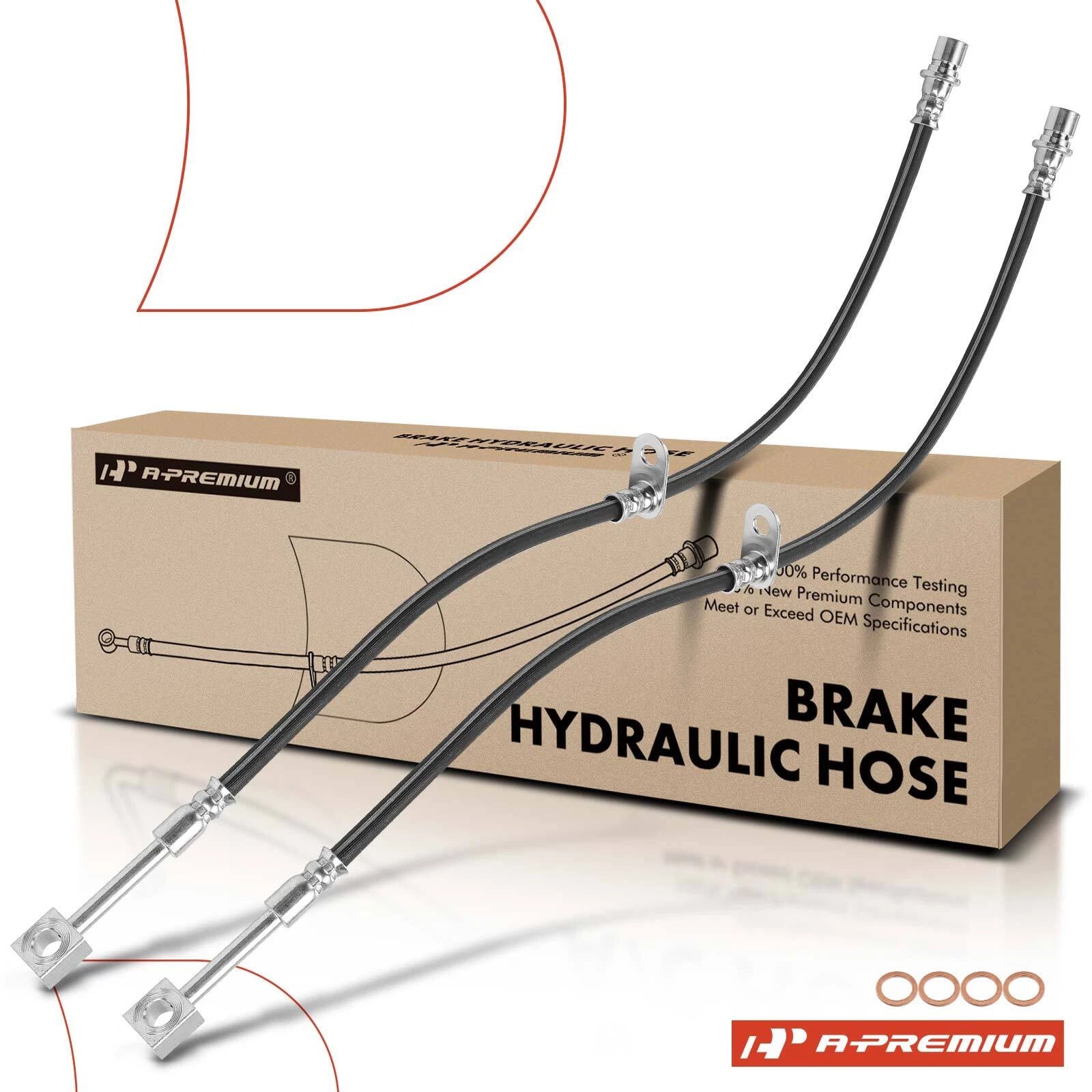 2X Rear Brake Hydraulic Hose for Chevrolet Camaro (2010–2015)