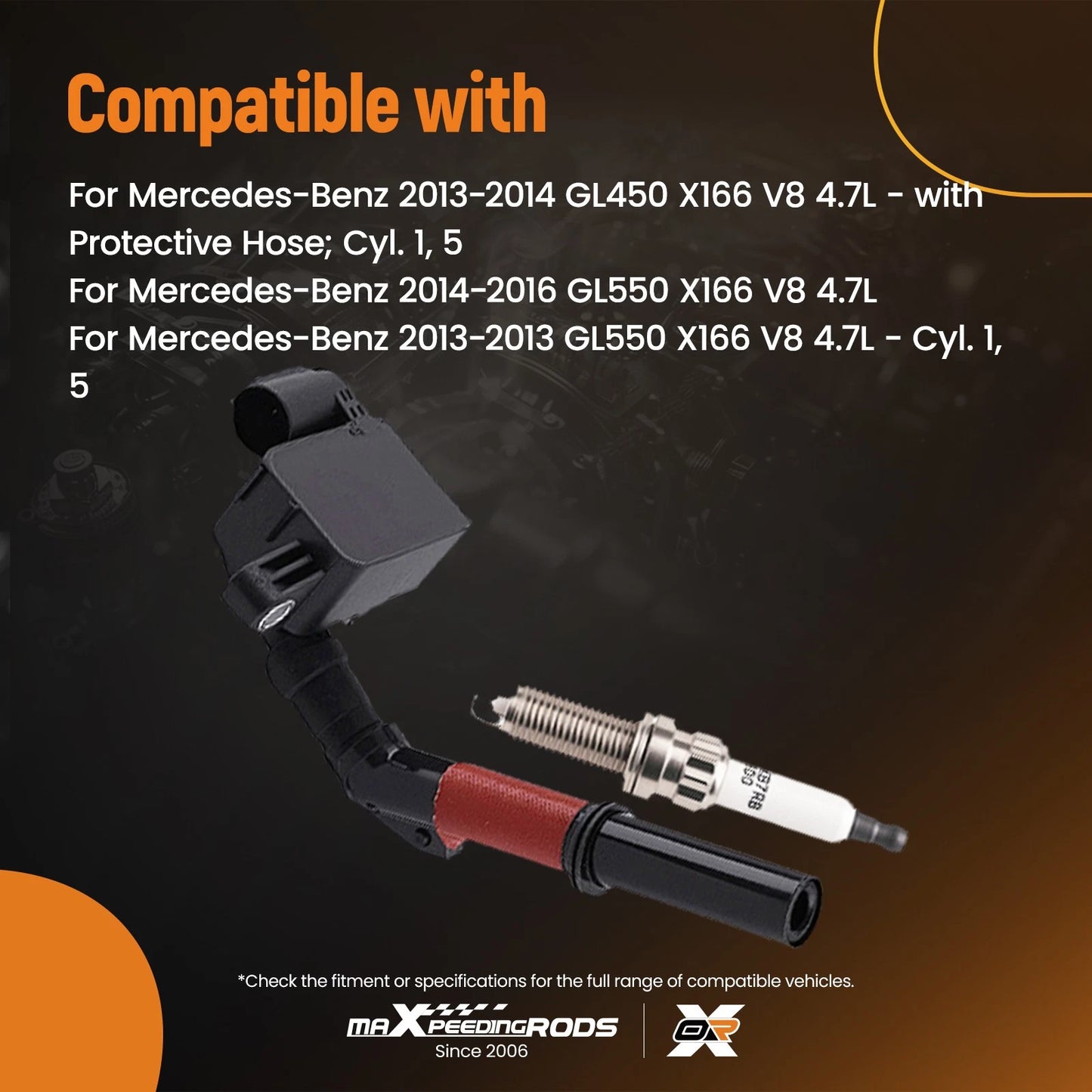 Ignition Coil Set for Mercedes-Benz GLS550 GLS63 (2017–2019)