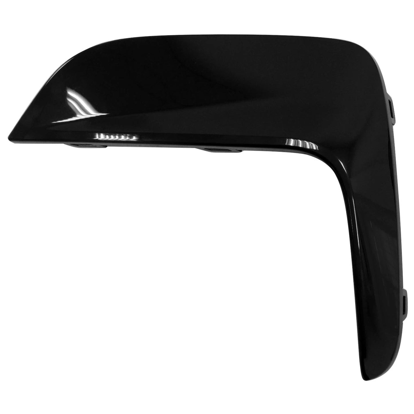 Replacement Black ASA Plastic Front Driver Outer Bumper Cover Grille Molding