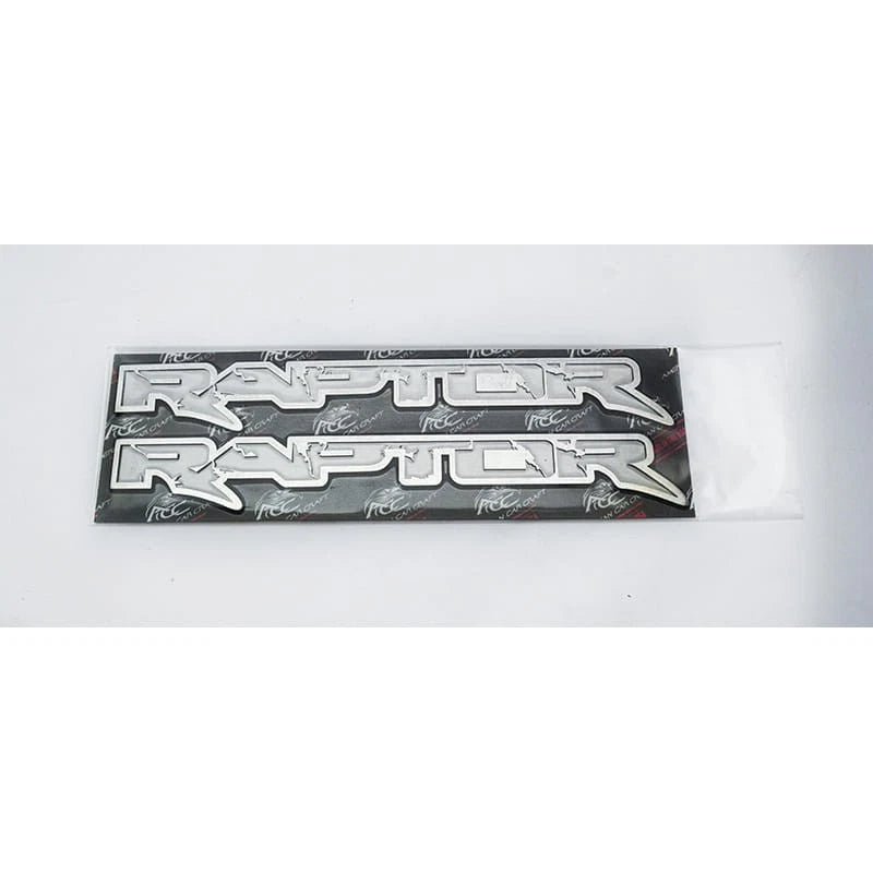 Polished Stainless Interior 12' Badges w/Brushed 'Raptor' for 10-14 F-150 Raptor