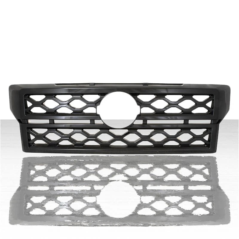Set of 1 Clip-On Grille Overlay for 2022-2025 Nissan Frontier S - Gloss Black