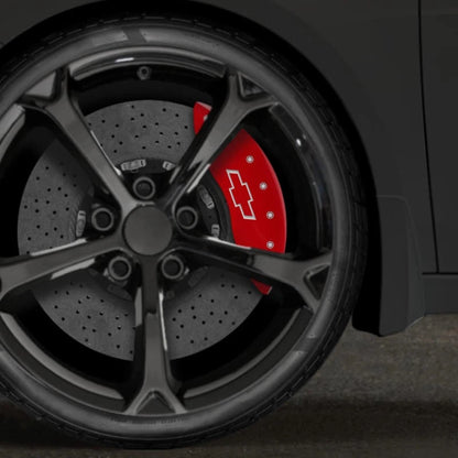 Red Caliper Covers Set of 4 Engraved 'Bowtie' for 2021-2023 Chevy Traverse