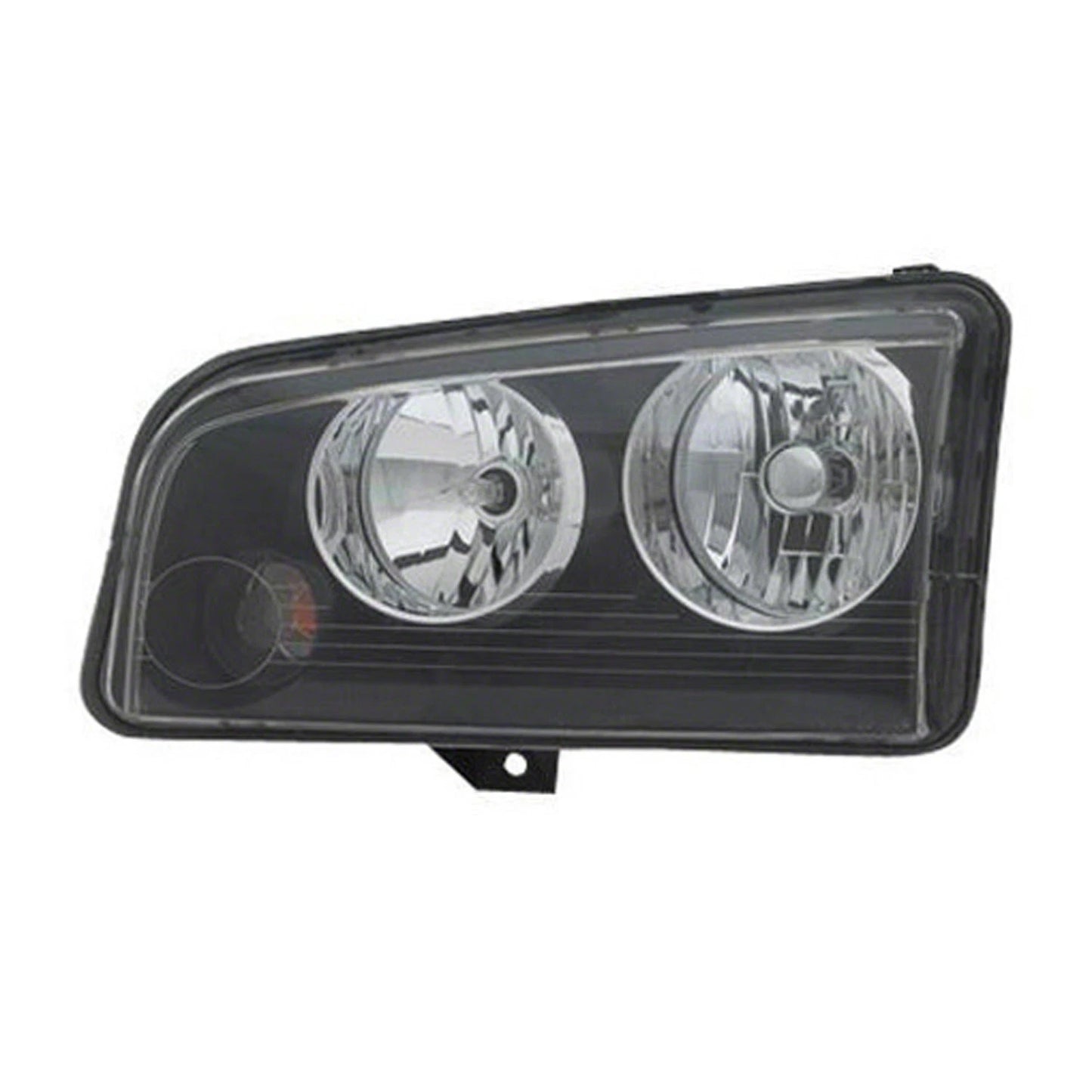 Driver Side Halogen Head Light Assembly w/o Clear Lens Over Amber Signal Bulb