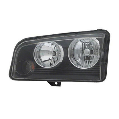 Driver Side Halogen Head Light Assembly w/o Clear Lens Over Amber Signal Bulb