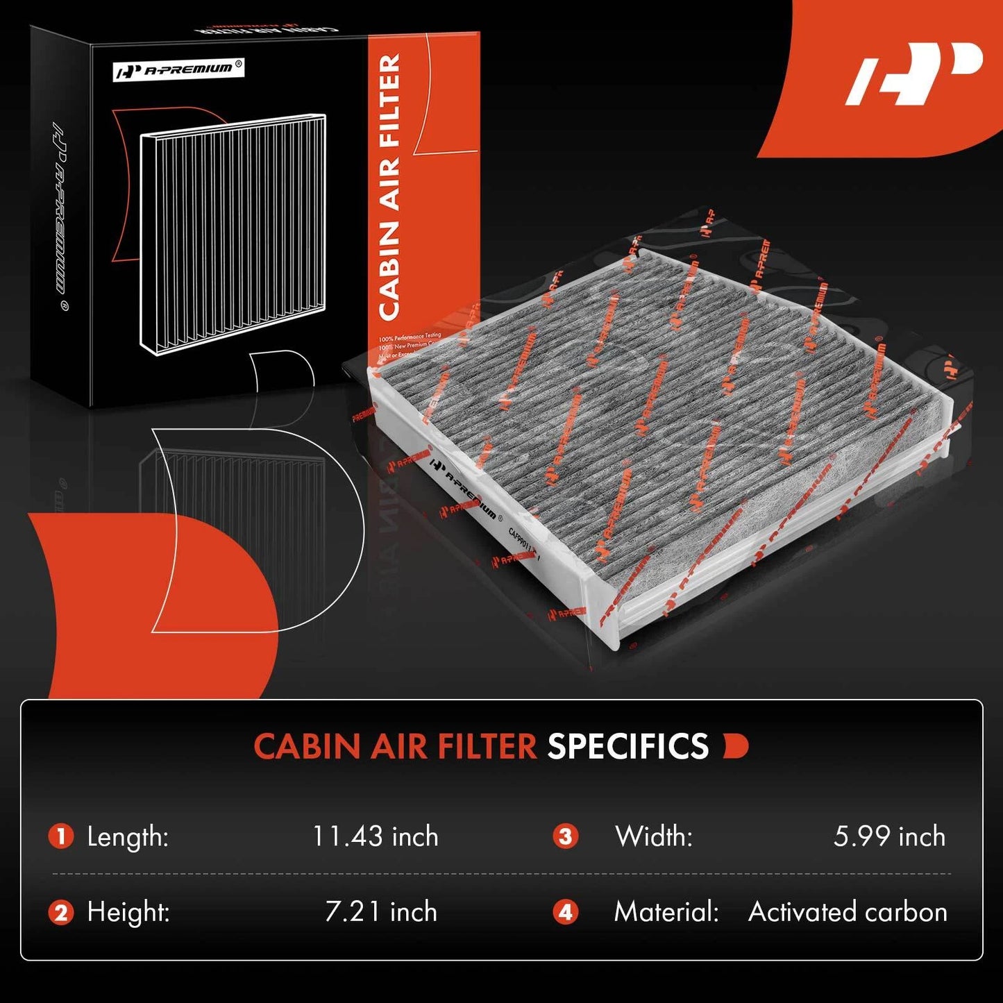 Activated Carbon Cabin Air Filter for Mercedes-Benz W205 CLA250 (2014–2023)