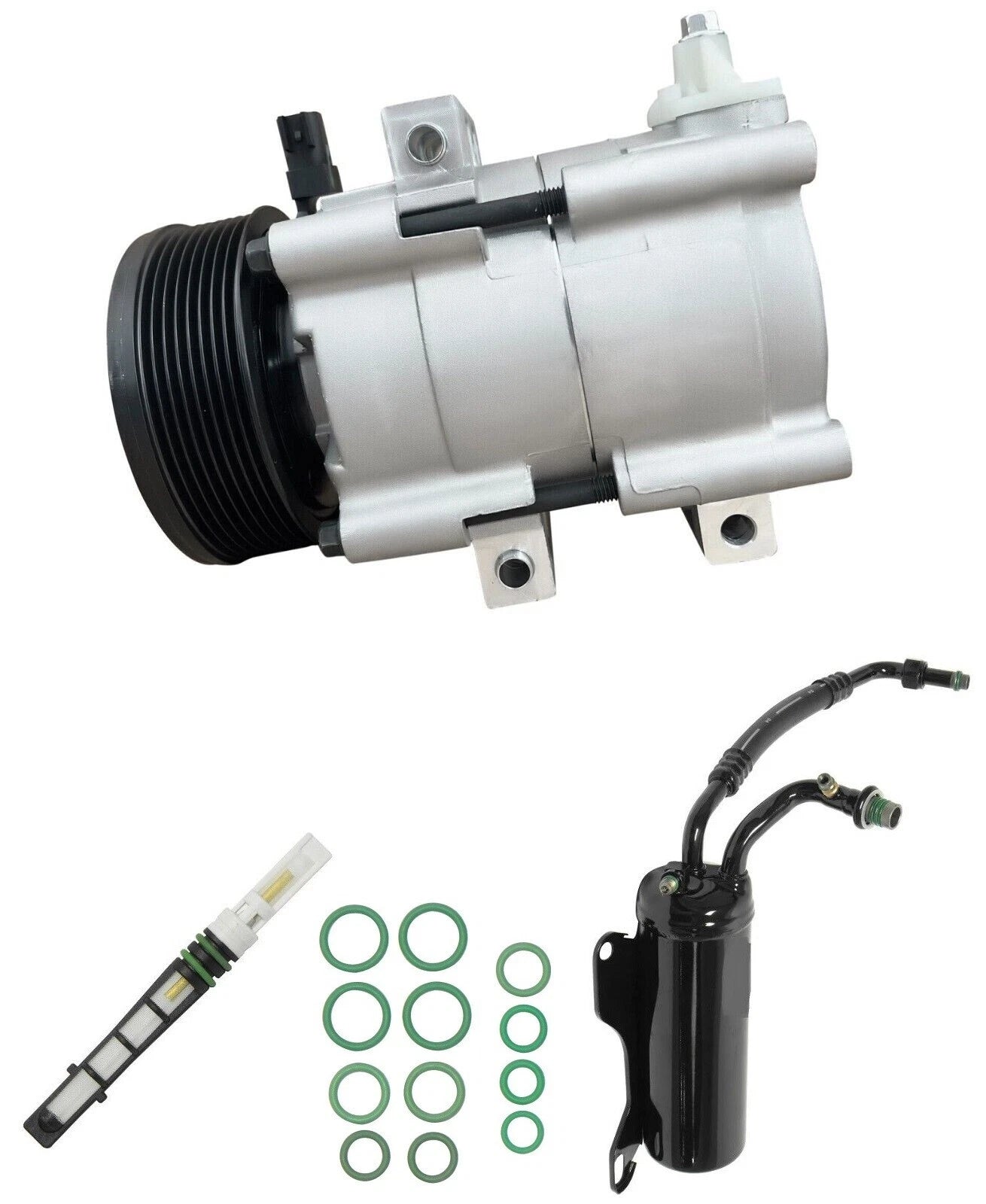 AC Compressor Kit Replacement for E-350 Super Duty 6.0L V8 Diesel (2008)