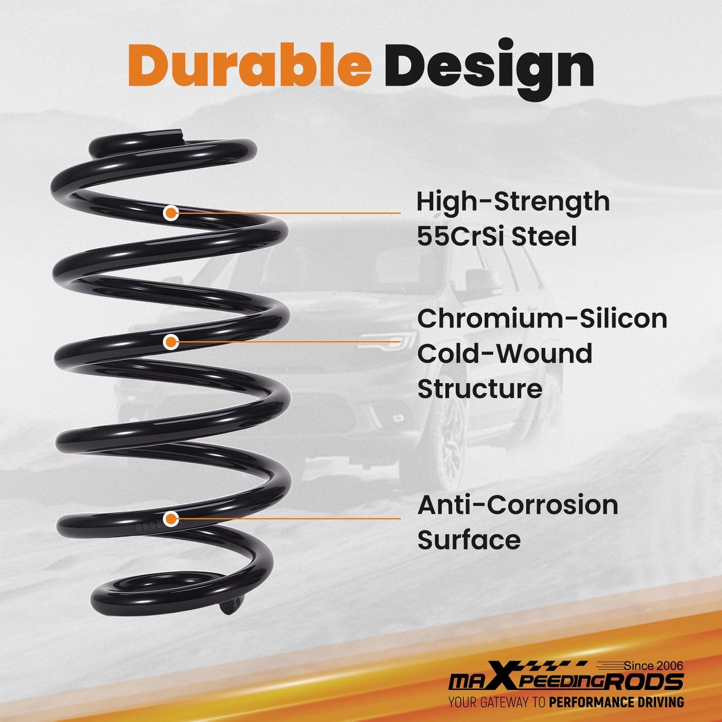 Lowering Spring Kit 2" Drop for Chevy Suburban Avalanche (2007–2020)
