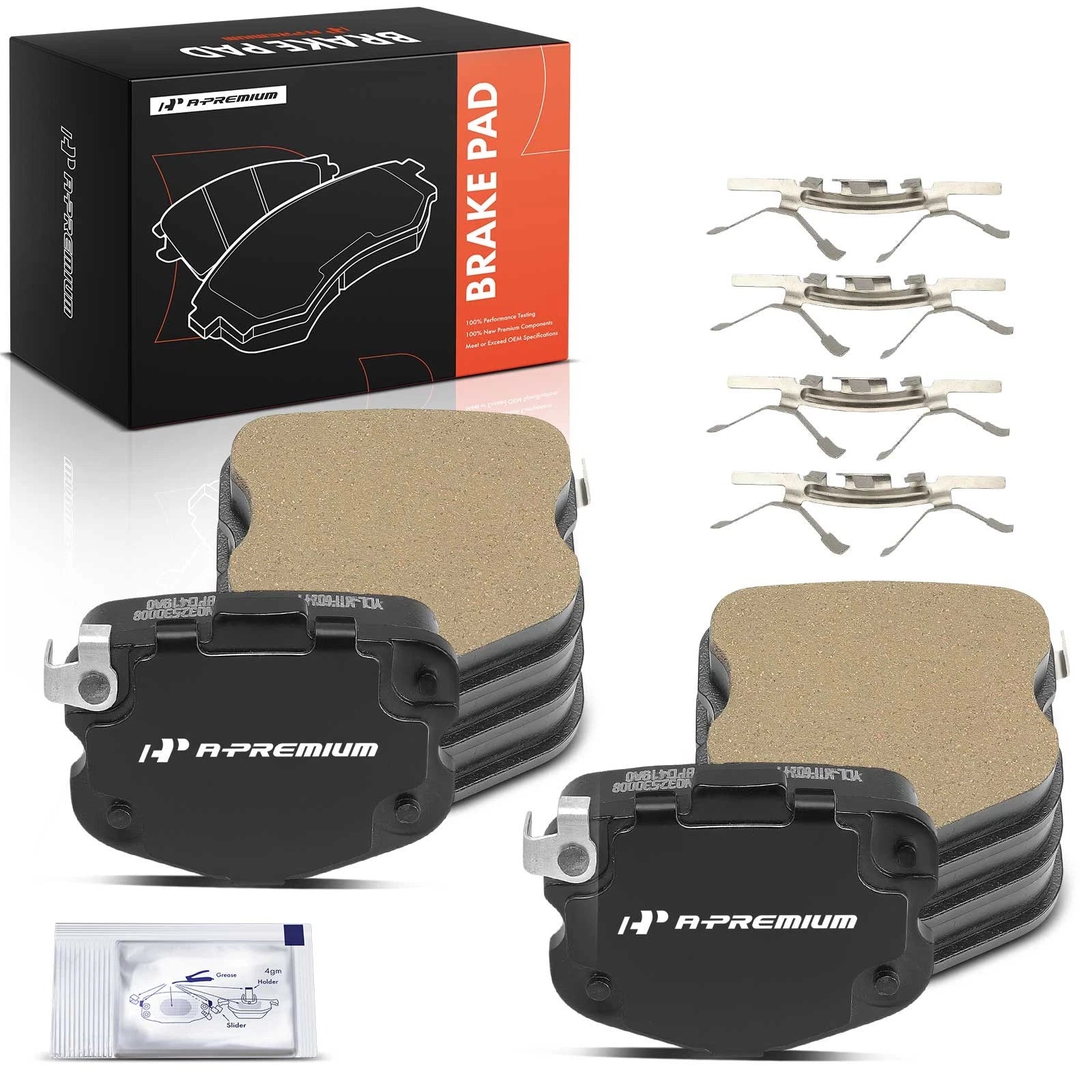 8x Ceramic Brake Pads for Chevrolet Corvette (2009–2013)