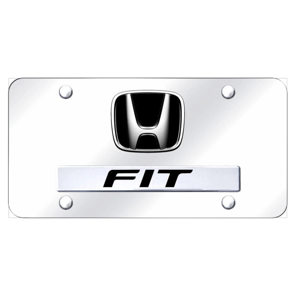 Dual Chrome on Chrome License Plate - Officially Licensed for Honda Fit