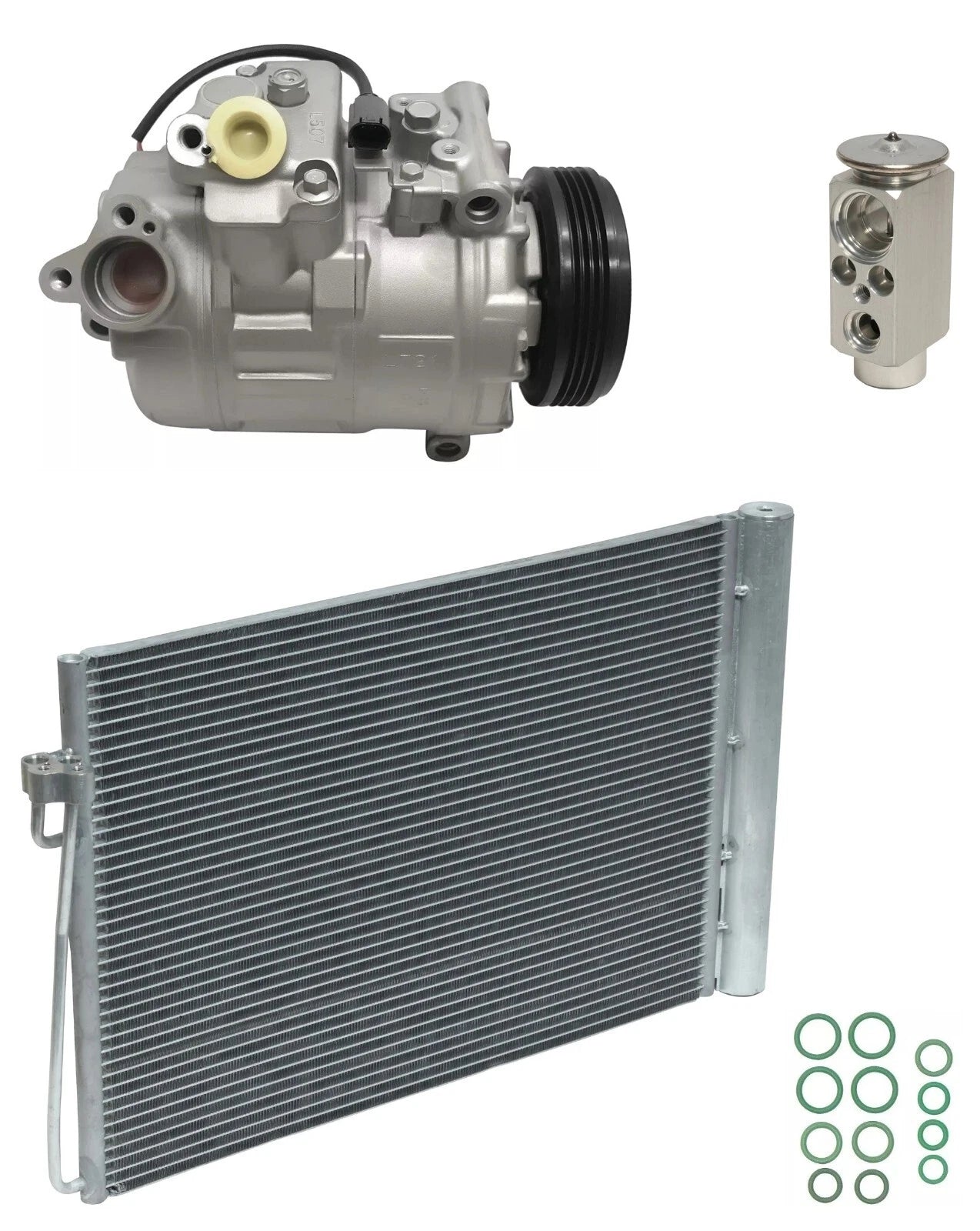 AC Compressor Kit with Condenser for BMW 750Li 4.8L V8 (2007–2008)