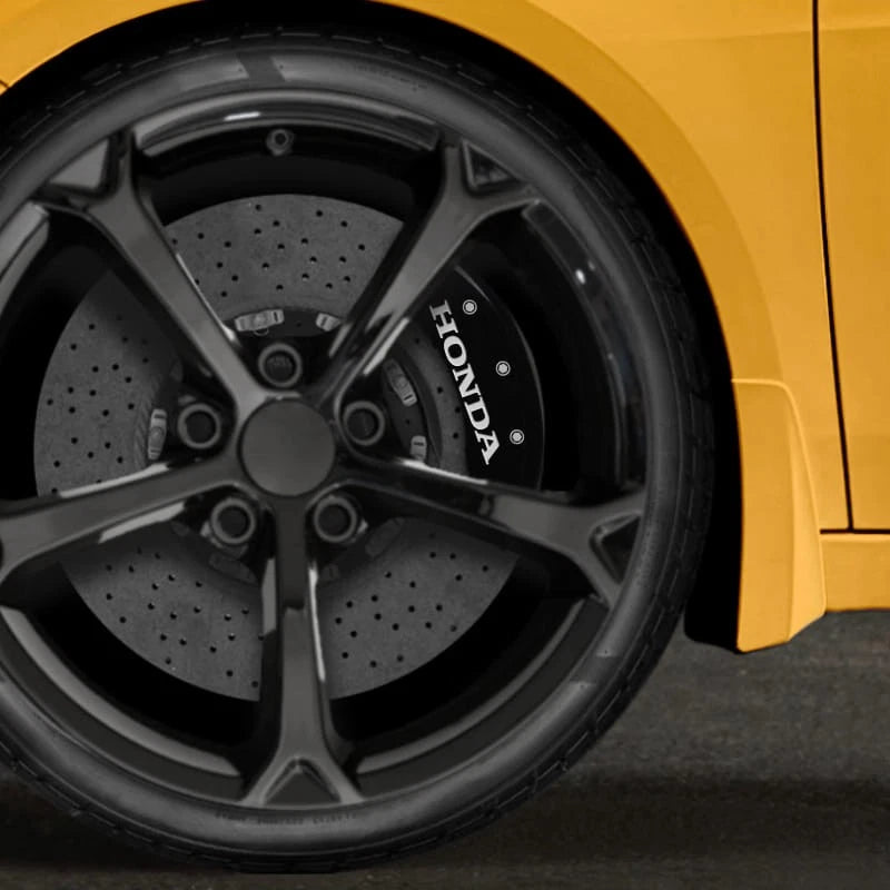 Black Caliper Covers Set of 4 Engraved 'Honda' for 2018-2025 Honda Accord LX