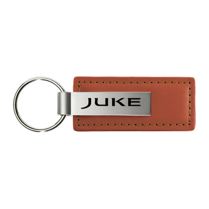 Brown Leather Keychain KC1541.JUKE - Officially Licensed for Nissan Juke